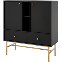 Komoda 825 2F 2SA Czarny Grafit TOKYO 3 Podstawowe