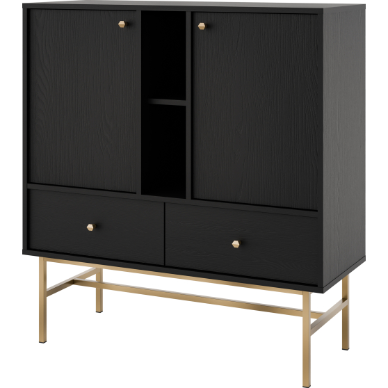 Komoda 825 2F 2SA Czarny Grafit TOKYO 3 Podstawowe