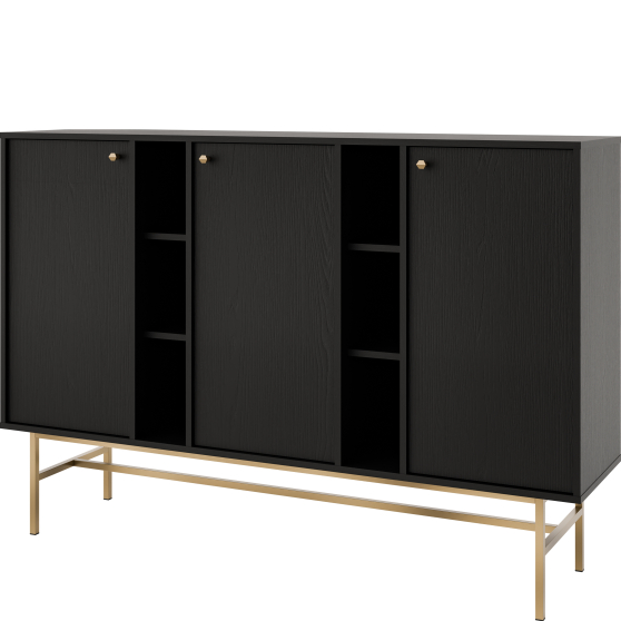 Komoda 823 3F Czarny Grafit TOKYO 3 Podstawowe