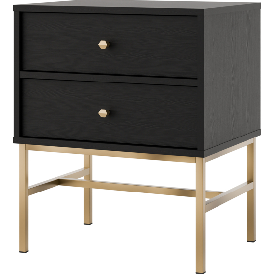 Szafka nocna 801 2S Czarny Grafit TOKYO 3 Podstawowe