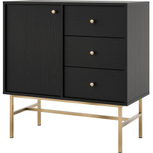 Komoda 814 1F 3SA Czarny Grafit TOKYO 3 Podstawowe