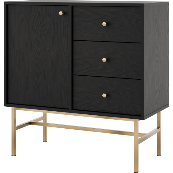 Komoda 814 1F 3SA Czarny Grafit TOKYO 3 Podstawowe