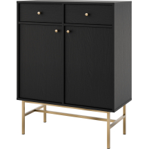 Komoda 826 2F 2SA Czarny Grafit TOKYO 3 Podstawowe