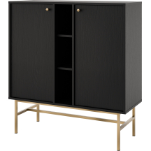 Komoda 822 2F Czarny Grafit TOKYO 3 Podstawowe