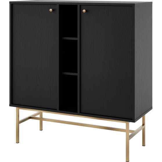 Komoda 822 2F Czarny Grafit TOKYO 3 Podstawowe