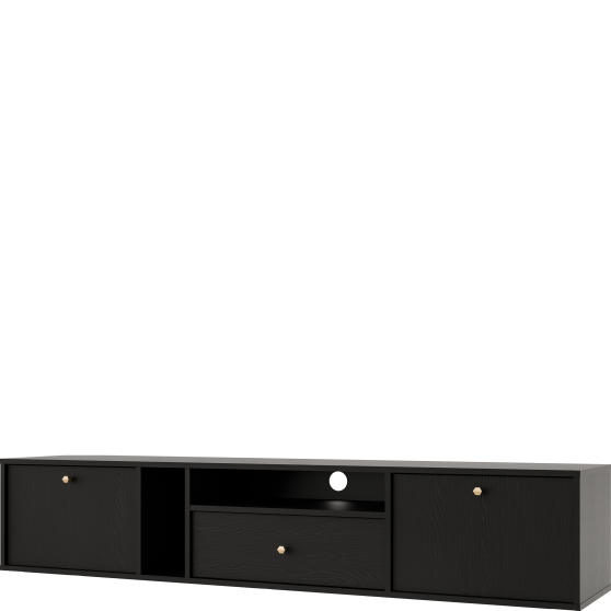 Szafka RTV 313 2K 1S Czarny Grafit TOKYO 4 Podstawowe