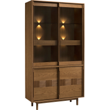 Witryna dwudrzwiowa z oświetleniem CAN.031.13 CANTIERO KARMELOWY DĄB Podstawowe