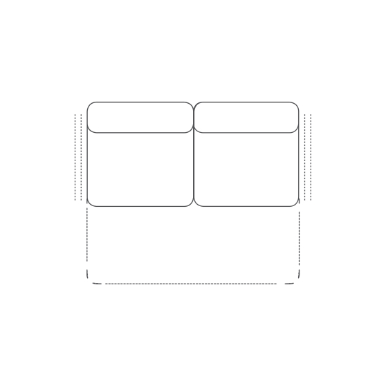 Sofa bez boków z funkcją spania 3 F BB COMPASS Podstawowe