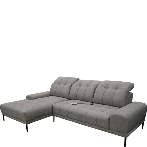 Narożnik z relaksem elektrycznym GRENADA z longchairem Prawy Podstawowe