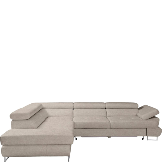 Narożnik rozkładany z regulowanymi zagłówkami LUTON Prawy Podstawowe