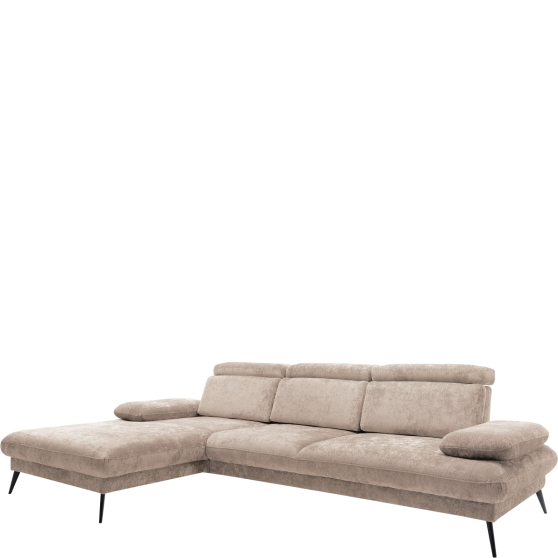 Narożnik z regulowanymi zagłówkami i przesuwnymi oparciami SANTI Prawy Podstawowe