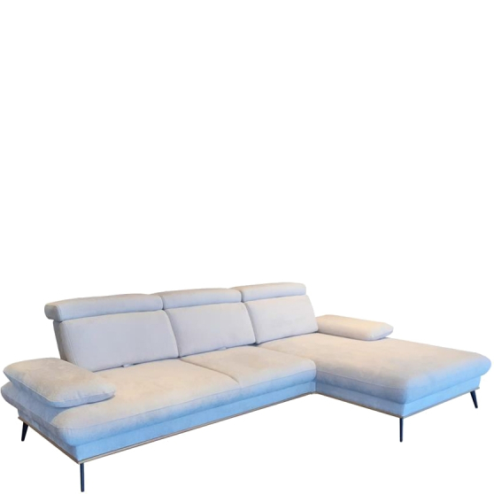 Narożnik z regulowanymi zagłówkami i przesuwnymi oparciami SANTORINI Lewy Podstawowe