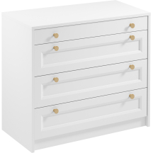 Komoda z szufladami 90 cm K4S Biały Platynowy REL Podstawowe