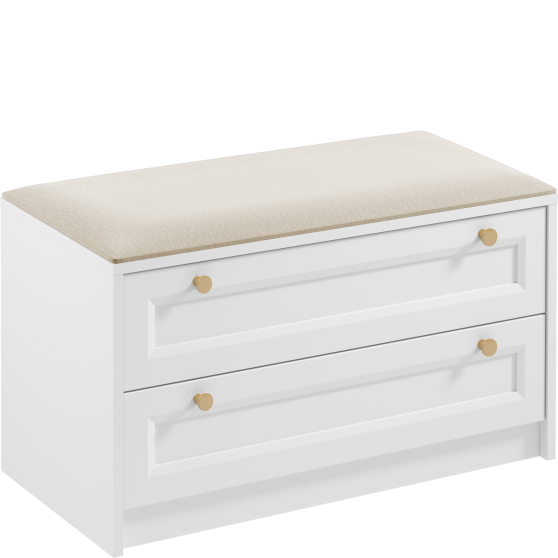 Ławka z poduszką i szufladami LWK REL Podstawowe