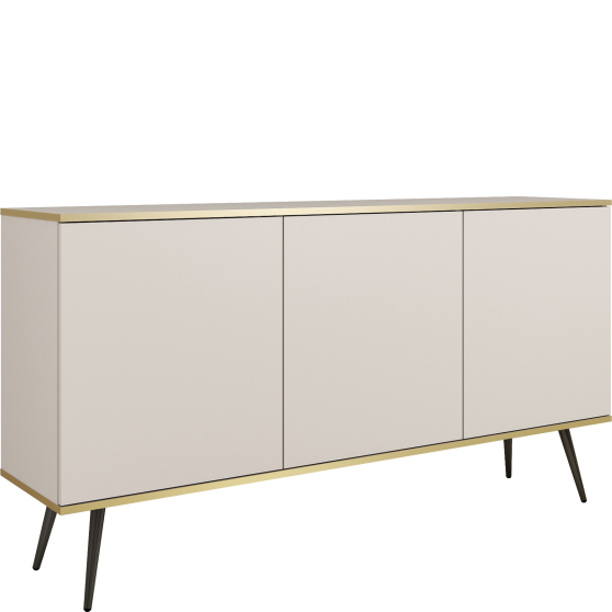 Komoda K160 3 drzwi Beż Mat ORO Podstawowe (1)