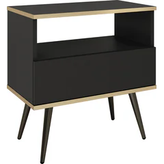 Szafka nocna S54 Czarny Mat ORO Podstawowe (1)