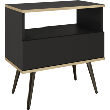 Szafka nocna S54 Czarny Mat ORO Podstawowe (1)