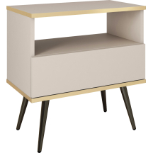 Szafka nocna S54 Beż Mat ORO Podstawowe (1)