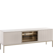 Szafka RTV154 z przeszkleniem i oświetleniem SENTO CASHMERE Podstawowe