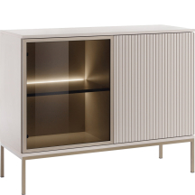 Komoda K104 z przeszkleniem i oświetleniem SENTO CASHMERE Podstawowe