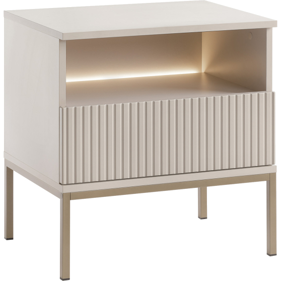 Szafka nocna S54 z szufladą i oświetleniem SENTO CASHMERE Podstawowe