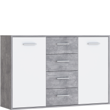 Komoda 120 cm NTU231-C251 Beton Jasny / Biały ANTUZA Podstawowe