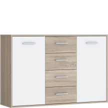 Komoda 120 cm NTU231-Q45F Dąb Sonoma / Biały Uni ANTUZA Podstawowe
