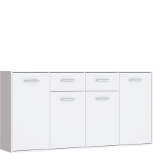 Komoda 2 szuflady 4 szafki NTU241-120 Biały ANTUZA Podstawowe