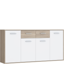 Komoda 2 szuflady 4 szafki NTU241-Q45F Dąb Sonoma / Biały Uni ANTUZA Podstawowe