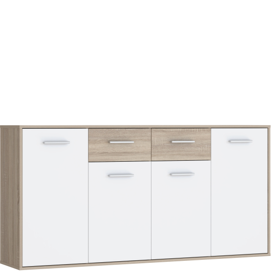 Komoda 2 szuflady 4 szafki NTU241-Q45F Dąb Sonoma / Biały Uni ANTUZA Podstawowe