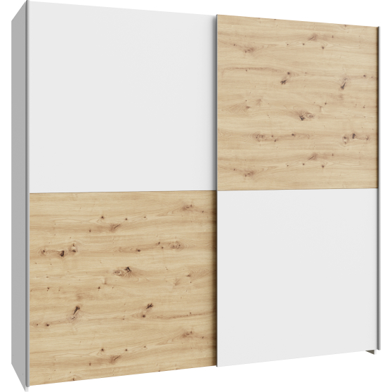 Szafa przesuwna 200 cm SHMS32231-C853 Biały / Dąb Artisan SCHACH&MATT Podstawowe