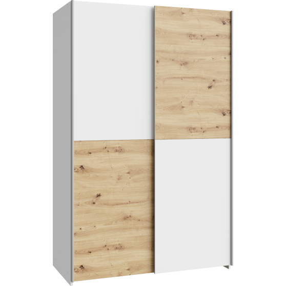 Szafa przesuwna 120 cm SHMS62231-C853 Biały / Dąb Artisan SCHACH&MATT Podstawowe