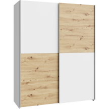 Szafa ubraniowa 150 cm SHMS72231-C853 Biały / Dąb Artisan SCHACH&MATT Podstawowe