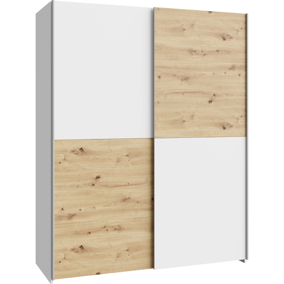 Szafa ubraniowa 150 cm SHMS72231-C853 Biały / Dąb Artisan SCHACH&MATT Podstawowe