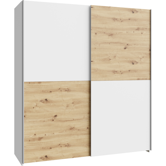 Szafa ubraniowa przesuwna 170 cm SHMS82231-C853 Biały / Dąb Artisan SCHACH&MATT Podstawowe