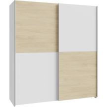 Szafa ubraniowa przesuwna 170 cm SHMS82231-M870 Biały / Dąb Puccini SCHACH&MATT Podstawowe