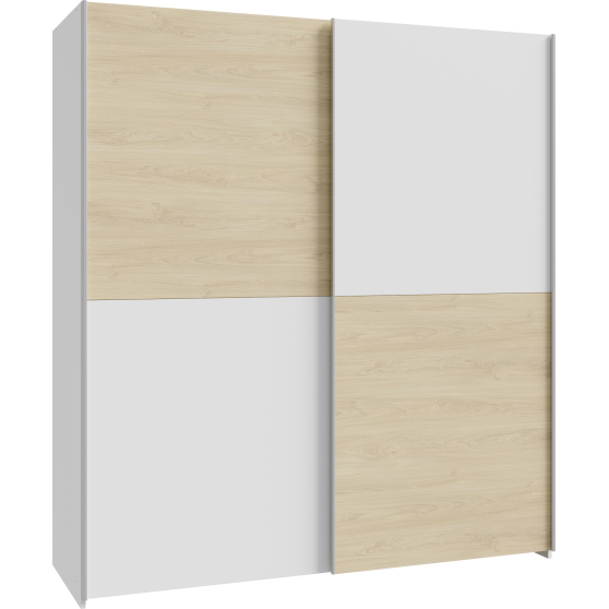 Szafa ubraniowa przesuwna 170 cm SHMS82231-M870 Biały / Dąb Puccini SCHACH&MATT Podstawowe