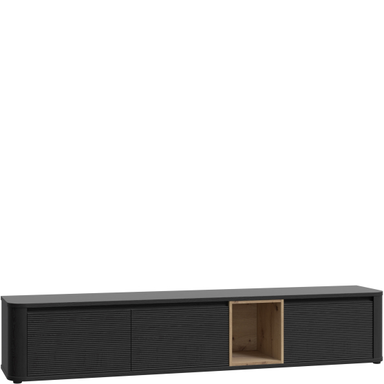 Szafka RTV Prawa BTHTH141-Q194 Dąb Cabezone / Dąb Artisan / Dąb Czarny BREATHTAKER Podstawowe