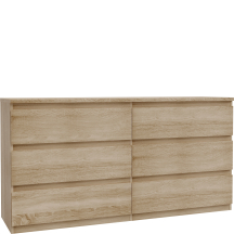 Komoda 6 szuflad EMOK221-D30F Dąb Sonoma EDMORE Podstawowe