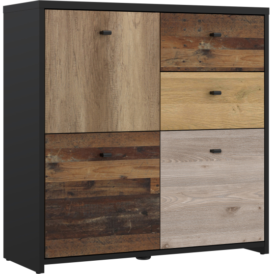 Komoda 2 szuflady 3 drzwi SQNK223-C604 BEST CHEST Podstawowe