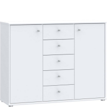 Komoda 5 szuflad 2 drzwi T2KK45-120 Biały NET106 Podstawowe