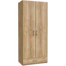 Szafa ubraniowa 2D 90 cm z szufladą ECBS923-D108 ECONOBOX 2 Podstawowe