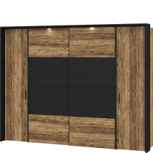 Szafa ubraniowa z listwą okalającą z oświetleniem JBMS12411B-M215 HAYATO Podstawowe