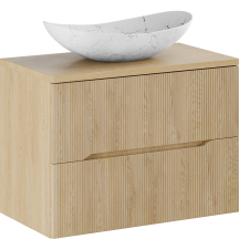 Szafka łazienkowa wisząca z umywalką 80 cm NORDIC CREMONA Podstawowe