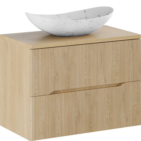 Szafka łazienkowa wisząca z umywalką 80 cm NORDIC CREMONA Podstawowe