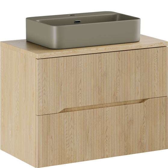 Szafka łazienkowa wisząca z umywalką 80 cm NORDIC CREMONA Podstawowe