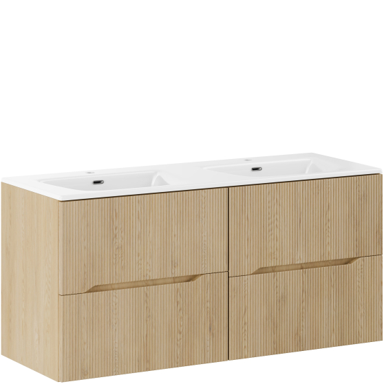 Szafka łazienkowa wisząca z umywalką 120 cm NORDIC CREMONA Podstawowe