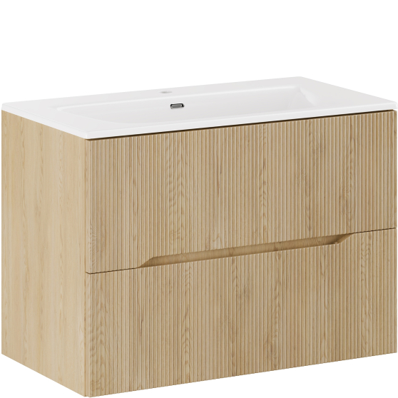 Szafka łazienkowa wisząca z umywalką 80 cm NORDIC CREMONA Podstawowe