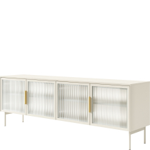 Szafka RTV kaszmir ze szklanymi drzwiami i oświetleniem LUMI Podstawowe