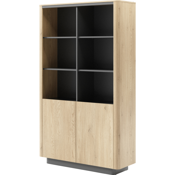 Regał z drzwiami Dąb Cremona TORRO Podstawowe